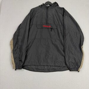 Vintage Timberland Windbreaker Mens XXL Black Anorak Weathergear Hooded Pullover